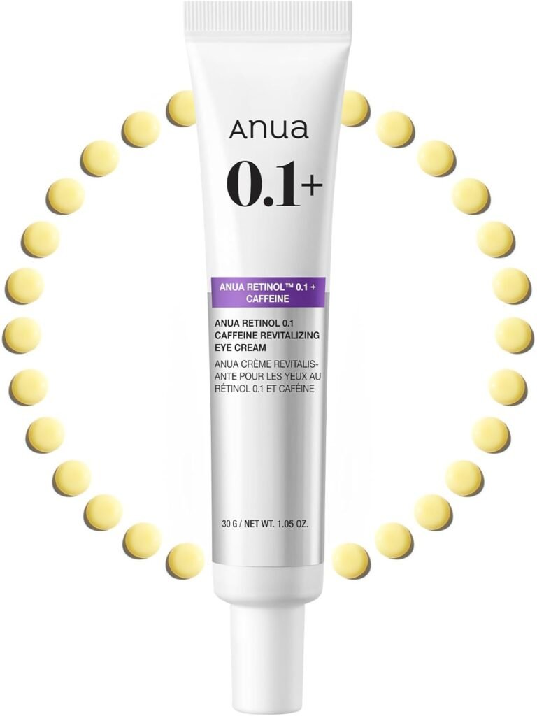 ANUA Retinol 0.1 Caffeine Revitalizing Eye Cream, Under Eye Cream For Hydration, Glow Up Eye Contour (30g/1.05oz)