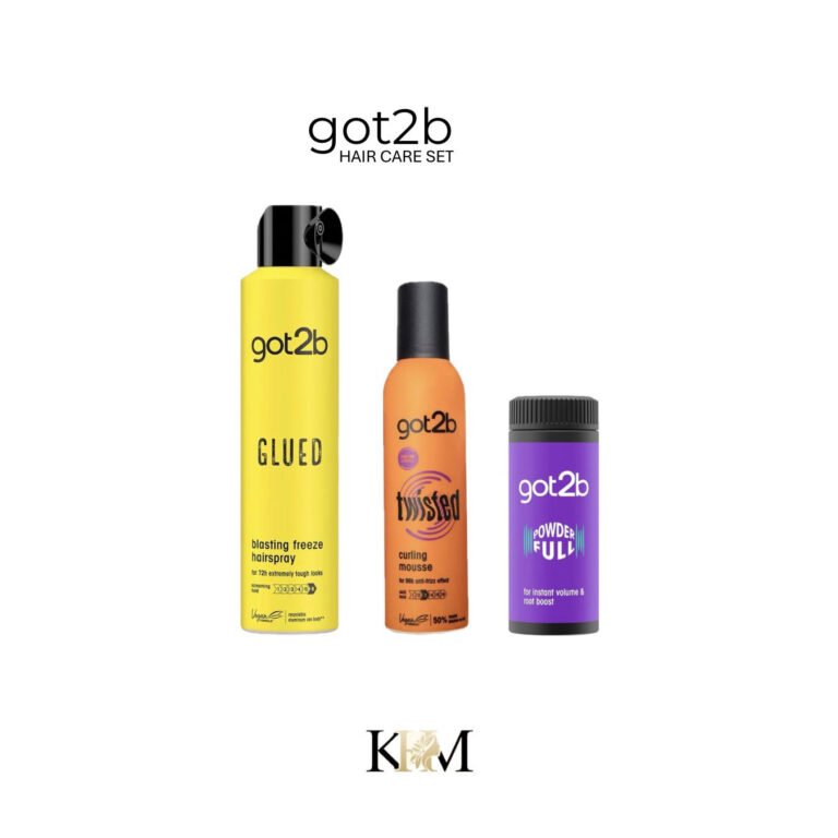 GOT2B Hair Care Set - 3 pcs - Got2B Schwarzkopf Blasting Freeze Spray 300 ml,Curling Mousse Twisted 250ml,Powder'ful Volumizing Styling Powder, 10g