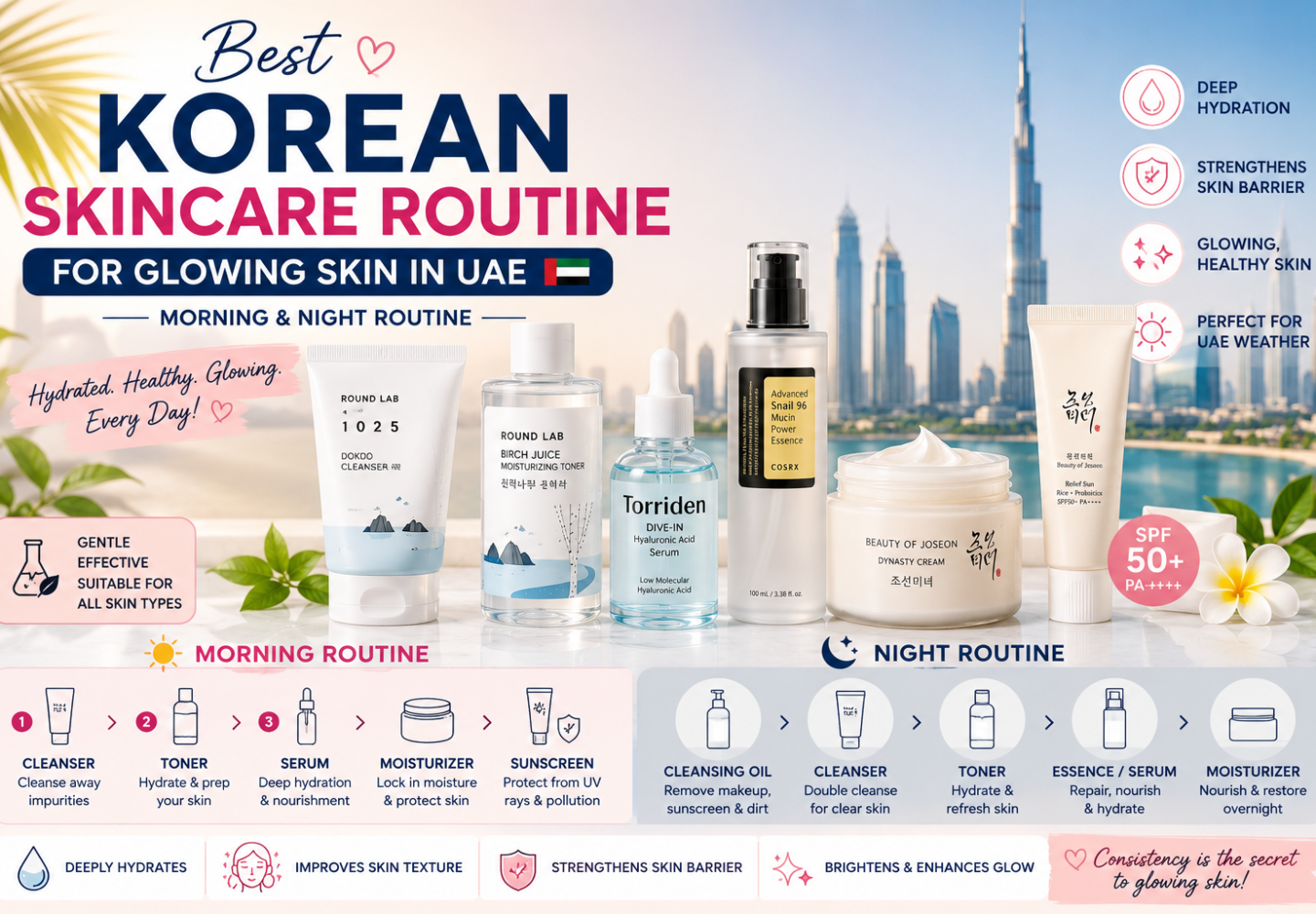 Korean skincare routine UAE