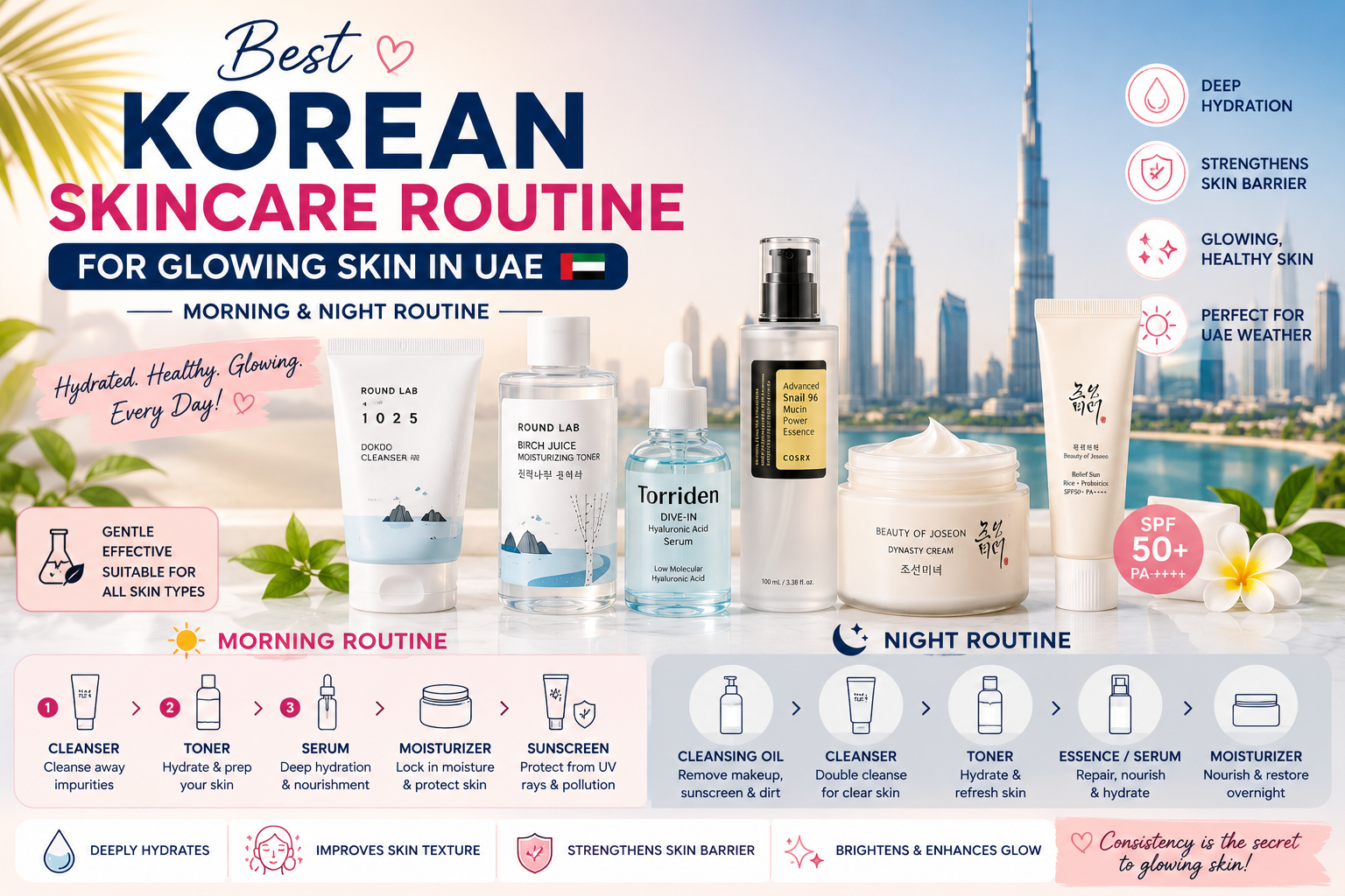 Korean skincare routine UAE
