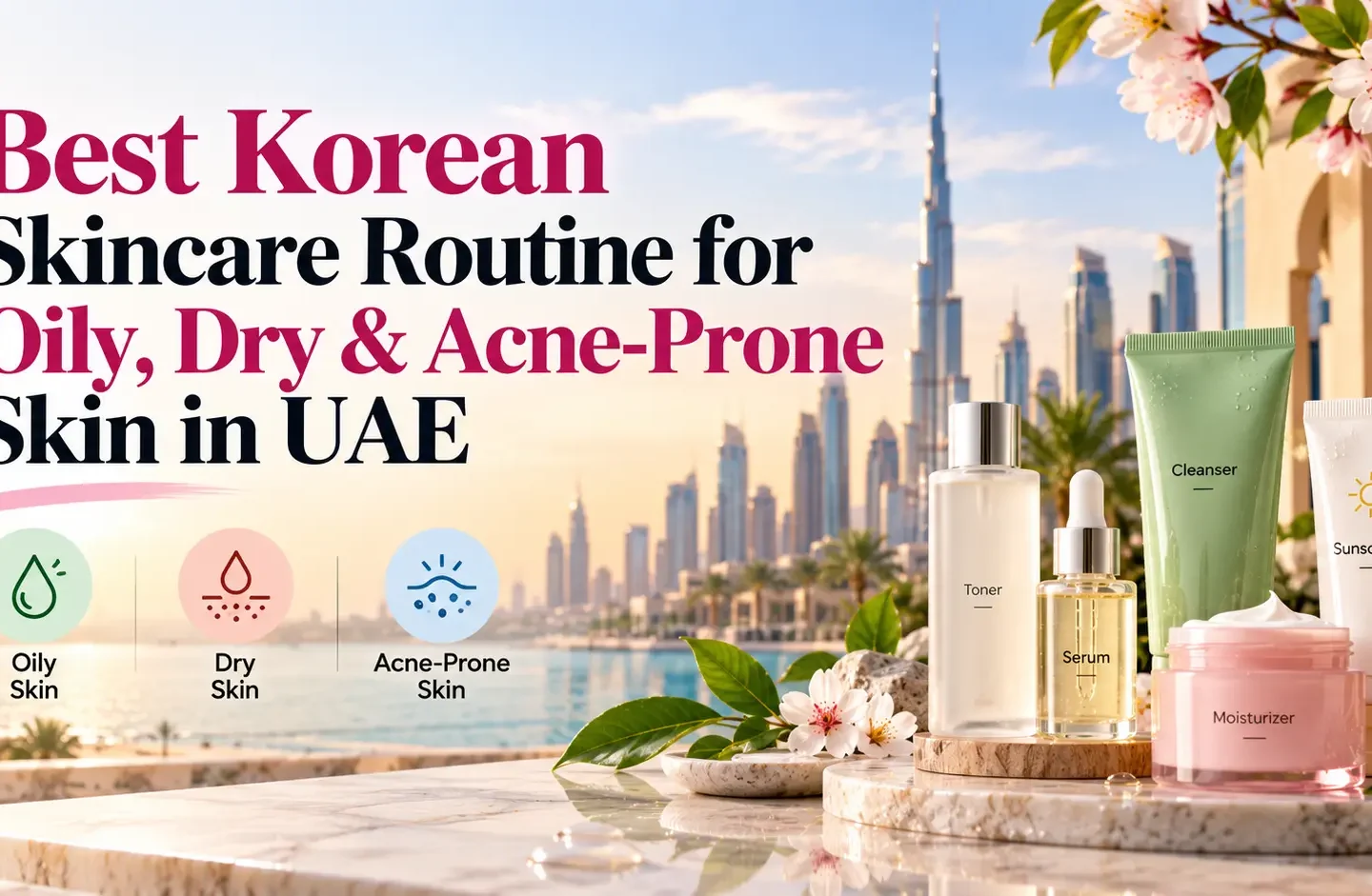 Best Korean Skincare Routine for Oily, Dry & Acne-Prone Skin in UAE