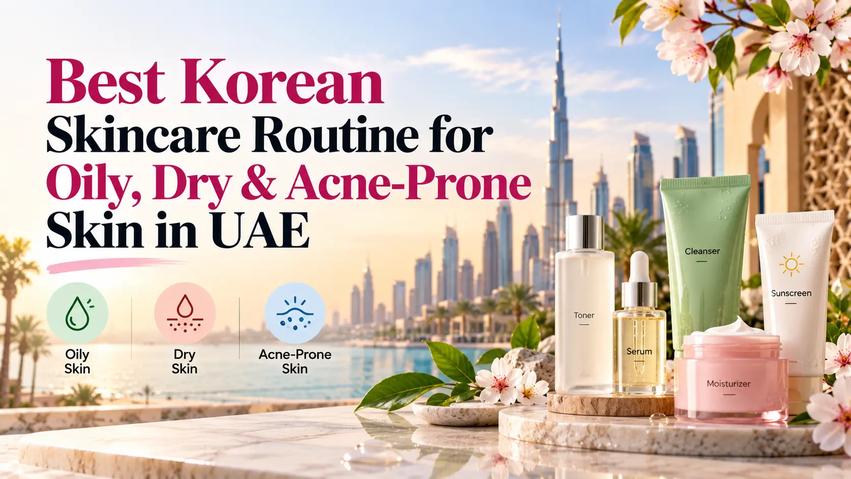 Best Korean Skincare Routine for Oily, Dry & Acne-Prone Skin in UAE