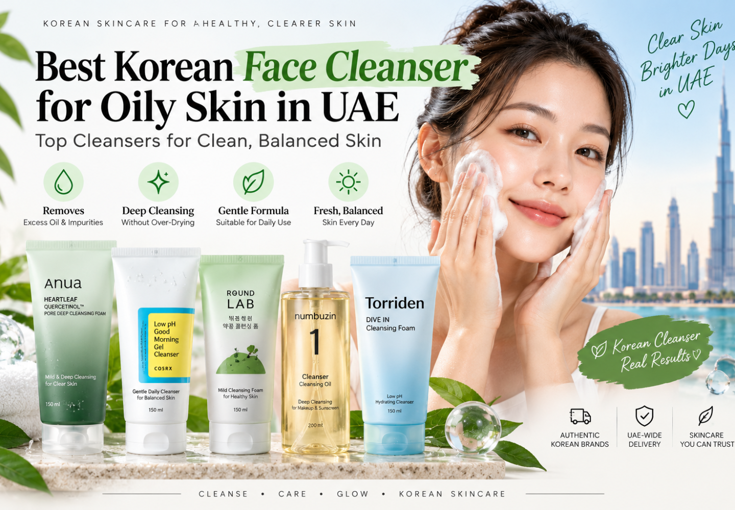 best Korean face cleanser for oily skin UAE